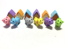 Load image into Gallery viewer, X 380292 IWAKO DOG HOUSE ERASERS-6 CRAZY COLORS-DISCONTINUED
