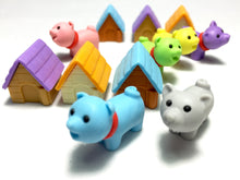 Load image into Gallery viewer, 380296 IWAKO DOG HOUSE ERASERS-GREY DOG-1 packs of 2 erasers
