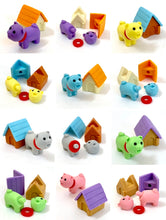 Load image into Gallery viewer, 380298 IWAKO DOG HOUSE ERASERS-PINK DOG-1 packs of 2 erasers
