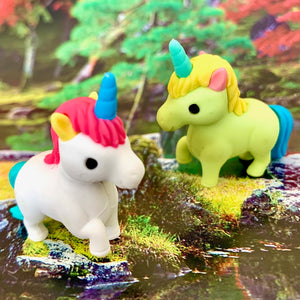 380452 IWAKO Unicorn Erasers-3 erasers