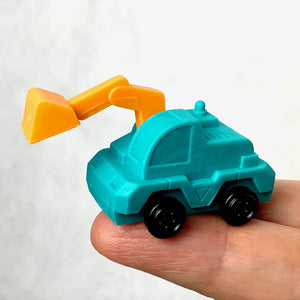 380962 Iwako Construction Trucks Eraser-3 erasers