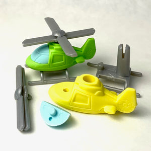 X 381366 HELICOPTER ERASER-GREEN-DISCONTINUED