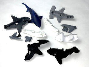 381842 Shark Iwako Erasers-Assorted 2 colors-2 erasers