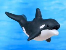 Load image into Gallery viewer, 381862 Iwako Orca Puzzle Eraser BLACK AND WHITE-1 eraser
