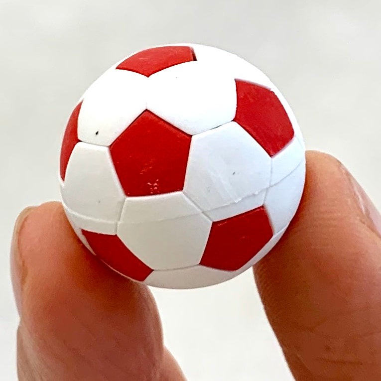 X 381873 IWAKO SOCCER BALL ERASER-RED-DISCONTINUED – IwakoUSA