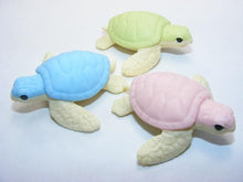 Load image into Gallery viewer, 382512 IWAKO TURTLE ERASERS-3 COLORS-3 erasers
