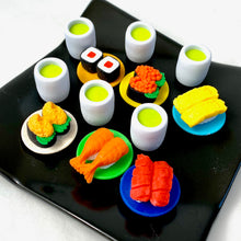 Load image into Gallery viewer, 382624 IWAKO TAMAGO EGG SUSHI PLATE WITH TEA ERASERS-1 SET

