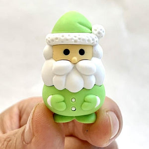 382642 IWAKO SANTA CLAUS ERASERS-7 erasers