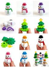 Load image into Gallery viewer, 382652 IWAKO SNOWMAN ERASERS-7 erasers
