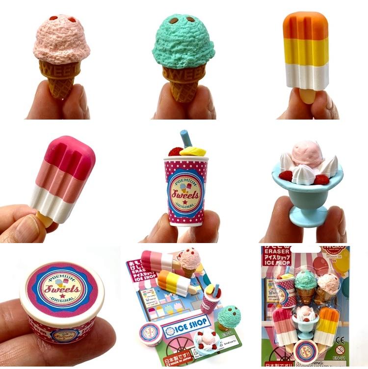 382921 IWAKO ICE SHOP ERASERS CARD-1 Card – IwakoUSA