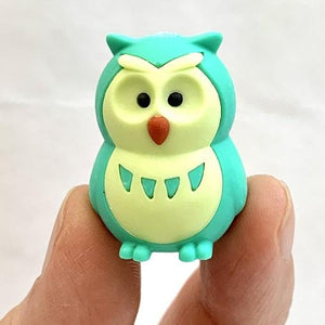 383031 IWAKO OWL ERASERS CARD-1 CARD