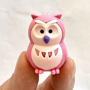 383031 IWAKO OWL ERASERS CARD-1 CARD