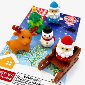 383041 IWAKO CHRISTMAS ERASER CARDS-1 CARD