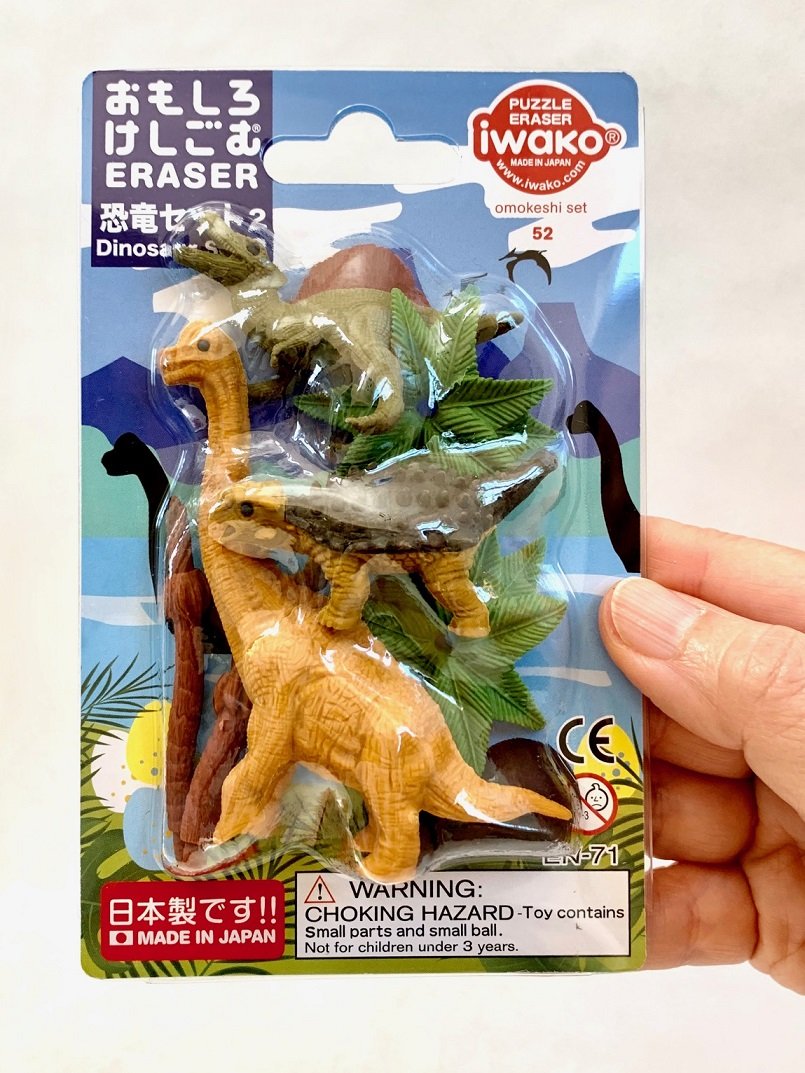 383251 IWAKO DINOSAURS SERIES 2 ERASER CARD-1 CARD – IwakoUSA