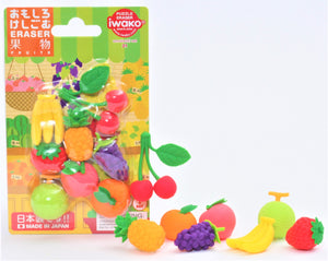 383271 IWAKO FRUITS ERASER CARD-1 CARD