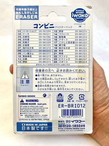 383341 IWAKO SNACK & DRINK ERASER CARD-1 CARD