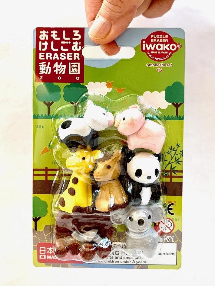 383451 IWAKO ZOO ERASER CARD-1 CARD – IwakoUSA