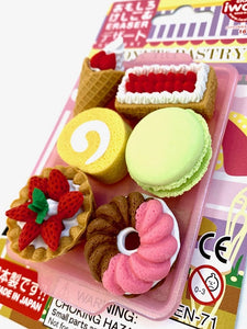 383471 IWAKO FRENCH PASTRY ERASER CARD-1 CARD