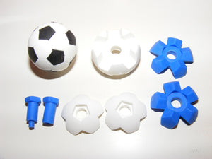 X 381875 IWAKO SOCCER BALL ERASER-BLUE-DISCONTINUED