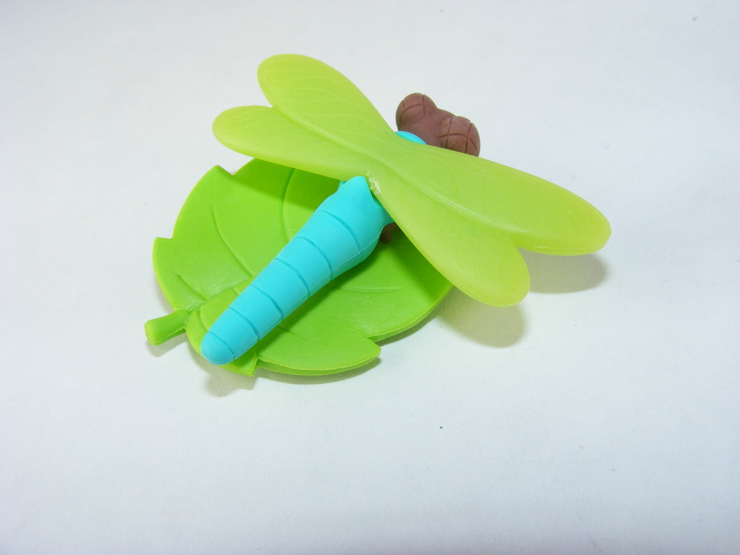 X 382197 IWAKO DRAGONFLY ERASER GREEN TURQUOISE-DISCONTINUED