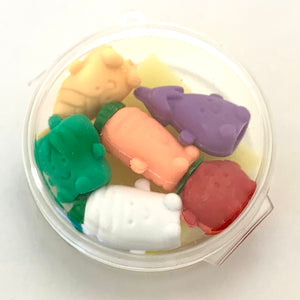 X 384021 VEGETABLE PENCIL TOP ERASERS ROUND BOX-DISCONTINUED