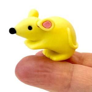 380553 Mouse Erasers Yellow-1 ERASER