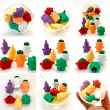 Load image into Gallery viewer, X 384021 VEGETABLE PENCIL TOP ERASERS ROUND BOX-DISCONTINUED
