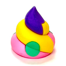 Load image into Gallery viewer, 382792 RAINBOW UNCHI POOP ERASERS-6 ERASERS

