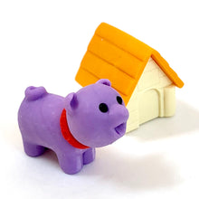 Load image into Gallery viewer, 380293 IWAKO DOG HOUSE ERASERS-PURPLE DOG-1 packs of 2 erasers
