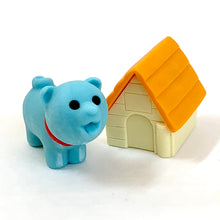 Load image into Gallery viewer, 380295 IWAKO DOG HOUSE ERASERS-BLUE DOG-1 packs of 2 erasers
