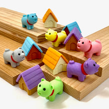 Load image into Gallery viewer, 380294 IWAKO DOG HOUSE ERASERS-YELLOW DOG-1 packs of 2 erasers
