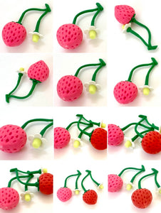 X 381012 STRAWBERRY FLOWER ERASERS-DISCONTINUED