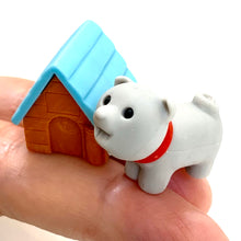 Load image into Gallery viewer, 380296 IWAKO DOG HOUSE ERASERS-GREY DOG-1 packs of 2 erasers
