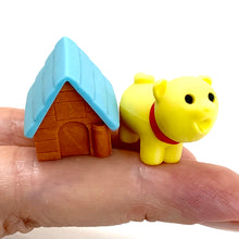 Load image into Gallery viewer, 380294 IWAKO DOG HOUSE ERASERS-YELLOW DOG-1 packs of 2 erasers
