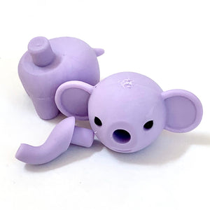 380338 IWAKO ELEPHANT ERASER-Purple-1 eraser