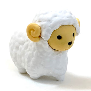 380226 IWAKO SHEEP ERASER-WHITE-1 ERASER