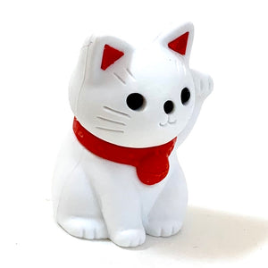 380146 MANEKI WELCOME CAT ERASER-WHITE-1 ERASER