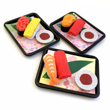 Load image into Gallery viewer, 383691 IWAKO SUSHI TRIPLE ERASERS-1 bag of 3 erasers
