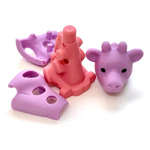 384511 IWAKO Colorz Giraffe -12 sets of 5 Erasers