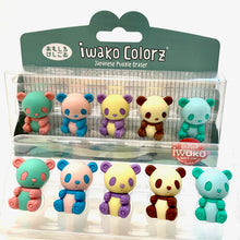 Load image into Gallery viewer, 384531 IWAKO Colorz Panda -1 box of 5 Erasers
