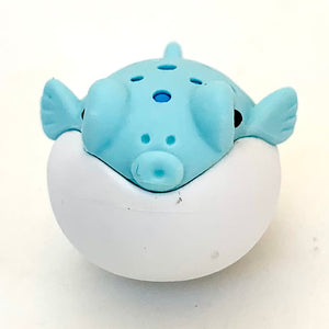 380168 IWAKO BLUE PUFFER FISH ERASER-1 Eraser