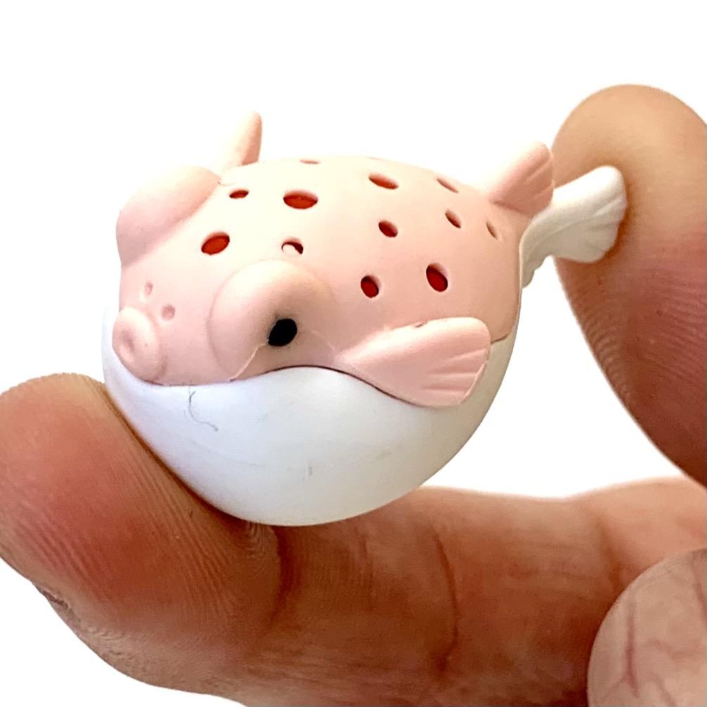 380169 IWAKO PINK PUFFER FISH ERASER-1 Eraser – IwakoUSA