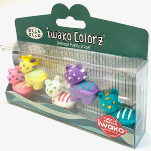 384571 Iwako Colorz Tiger -1 box of 5 Erasers