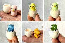 Load image into Gallery viewer, 382412 IWAKO BABY DINO AND CHICK ERASER-6 erasers
