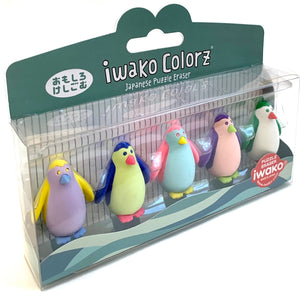 384591 Iwako Colorz Penguin -1 box of 5 Erasers