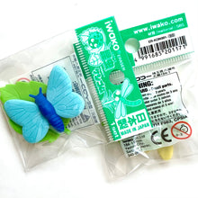 Load image into Gallery viewer, 382194 iwako BUTTERFLY ERASER-3 COLORS-3 erasers
