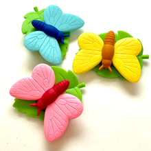 Load image into Gallery viewer, 382194 iwako BUTTERFLY ERASER-3 COLORS-3 erasers

