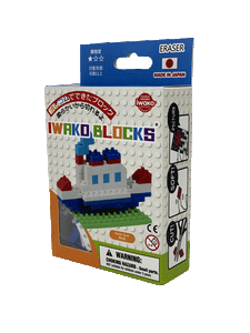 38473 Iwako BLOCKS Steamboat Eraser -1
